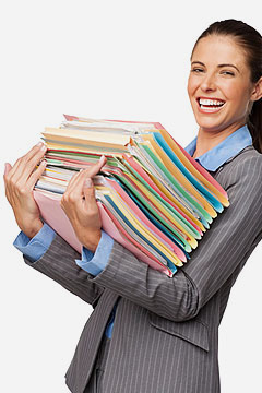 Document Scanning Happy Worker